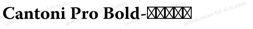 Cantoni Pro Bold字体转换